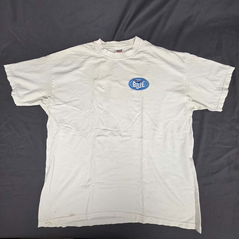 Vtg 2002 Pepsi Blue Soda Promo T-Shirt Size XL